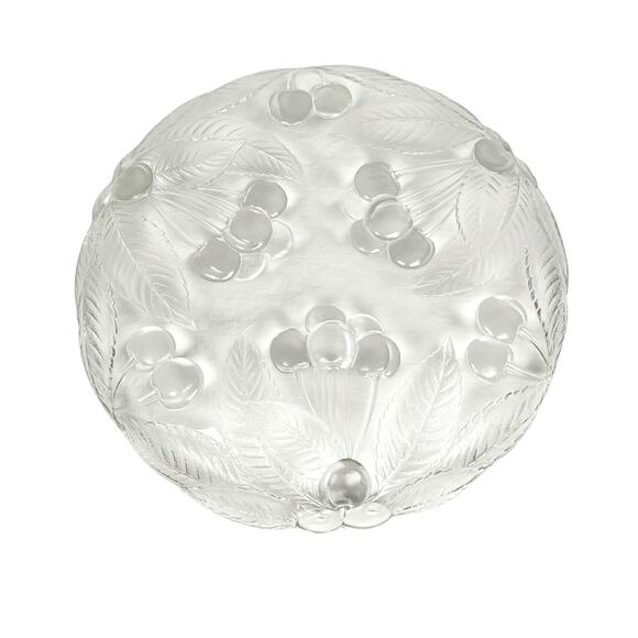 Mikasa Clear Crystal Platter 12" Glass Appetizer Serving Dish Cherries Pattern - Picture 12 of 16